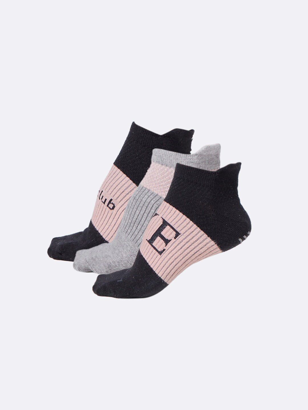 BlissClub Women Pack Of 3 Assorted Ankle-Length Socks Price in India