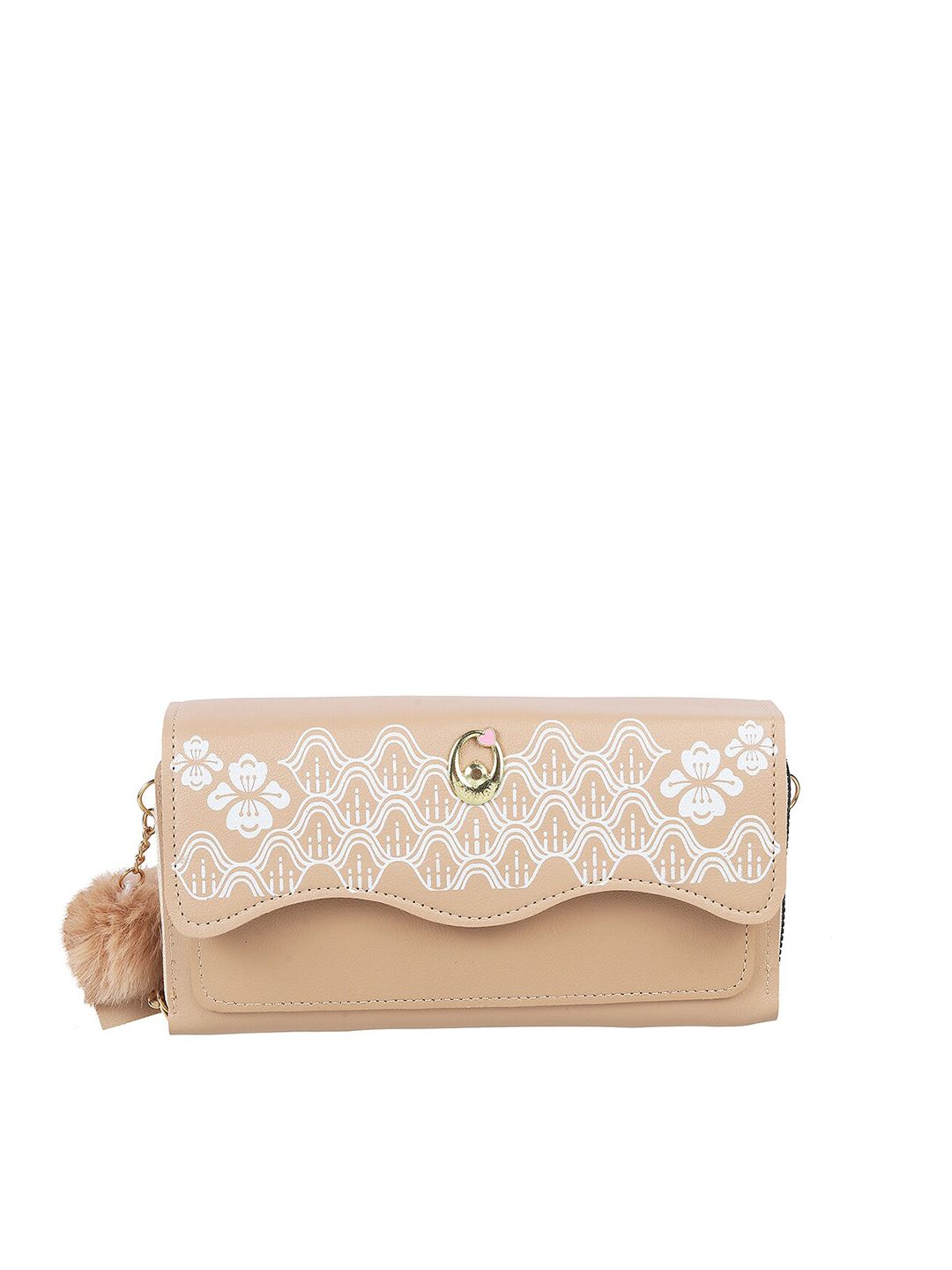 WALKWAY by Metro Women Beige & White Geometric Printed Envelope Price in India