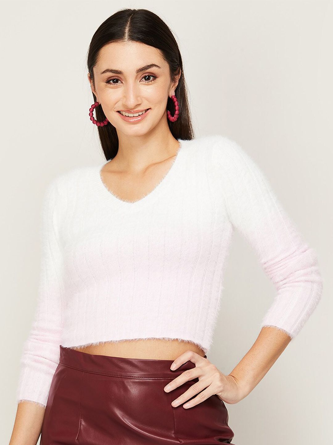 Ginger by Lifestyle Women Pink Sweatshirt Price in India