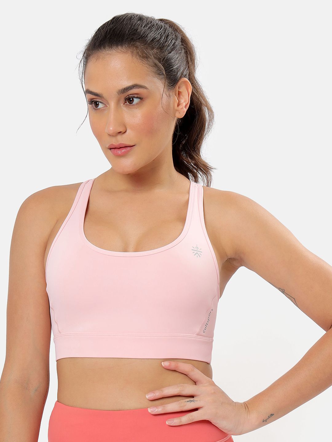 Cultsport Women Pink Sports Work Out Bra Price in India