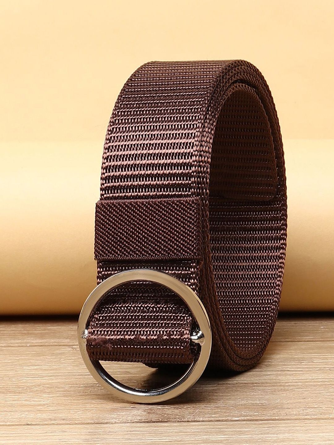 URBAN ALFAMI Women Brown Textured Belt Price in India