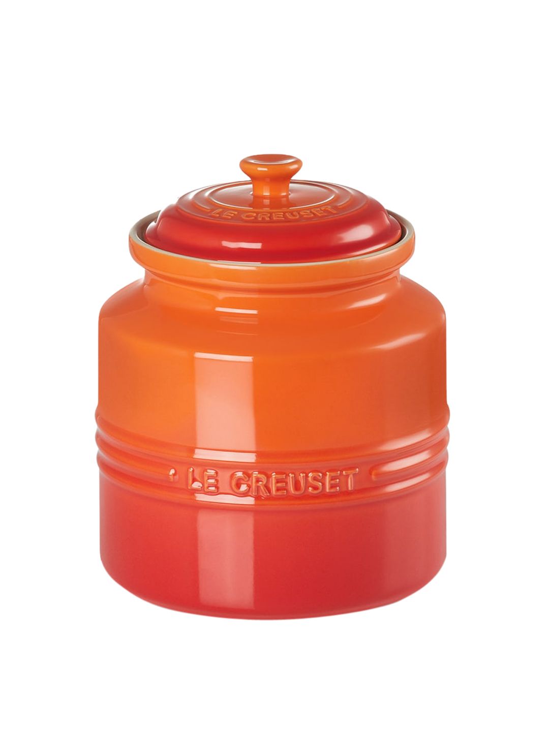 LE CREUSET Orange Stoneware Cookie Jar Price in India