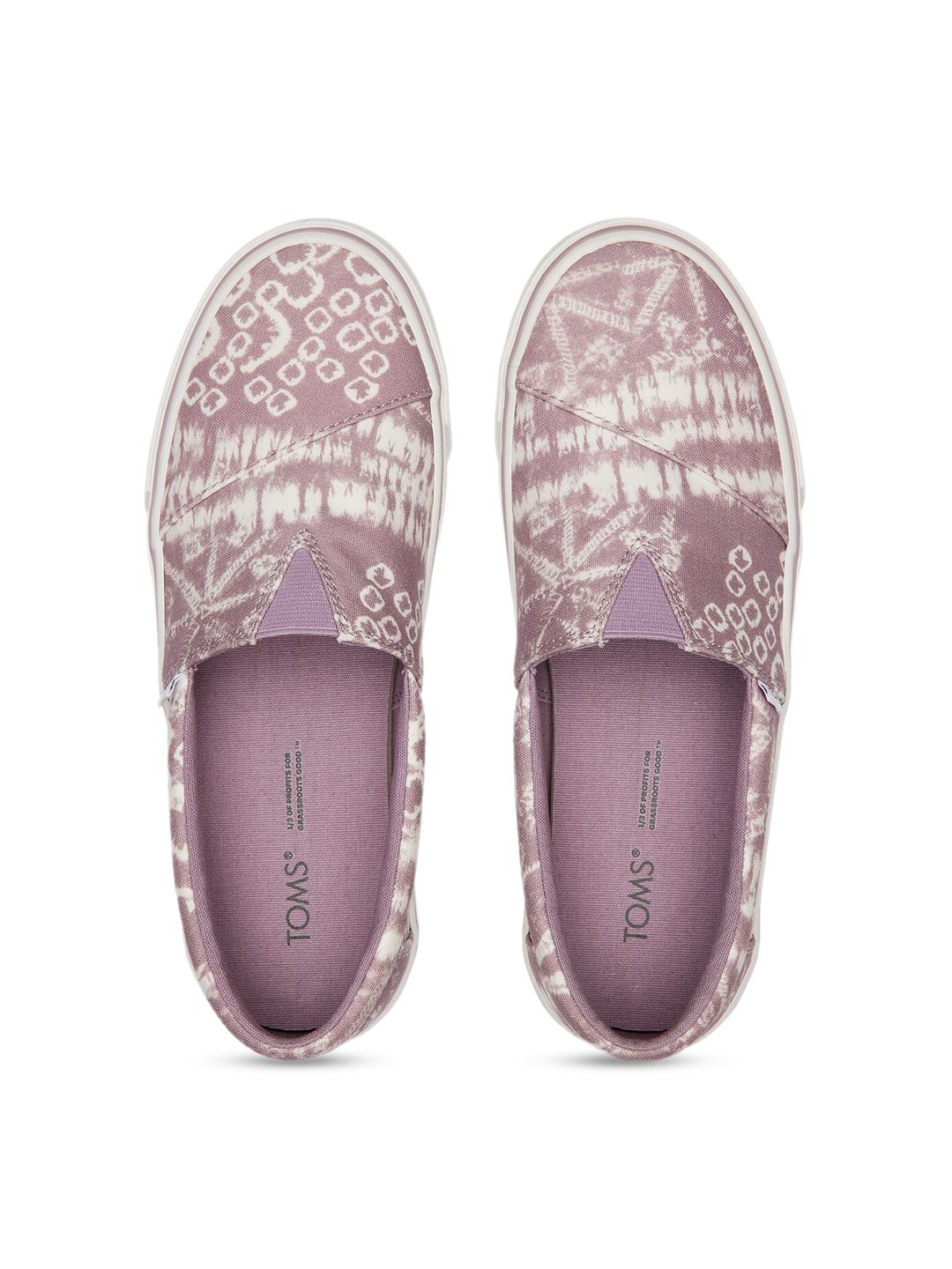 TOMS Women Purple Printed Slip-On Sneakers Price in India