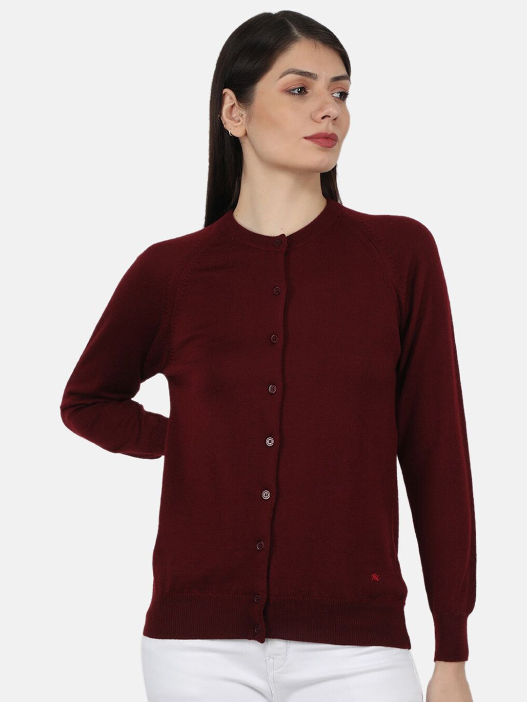 Monte Carlo Women Maroon Cardigan Price in India