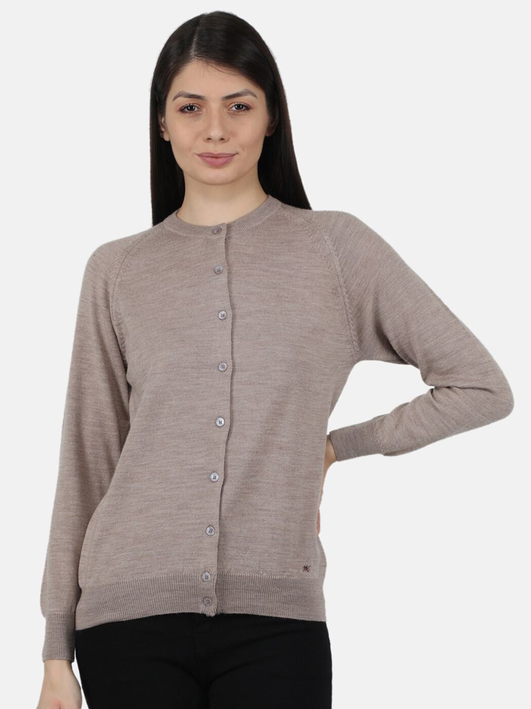 Monte Carlo Women Beige Pure Woolen Cardigan Price in India