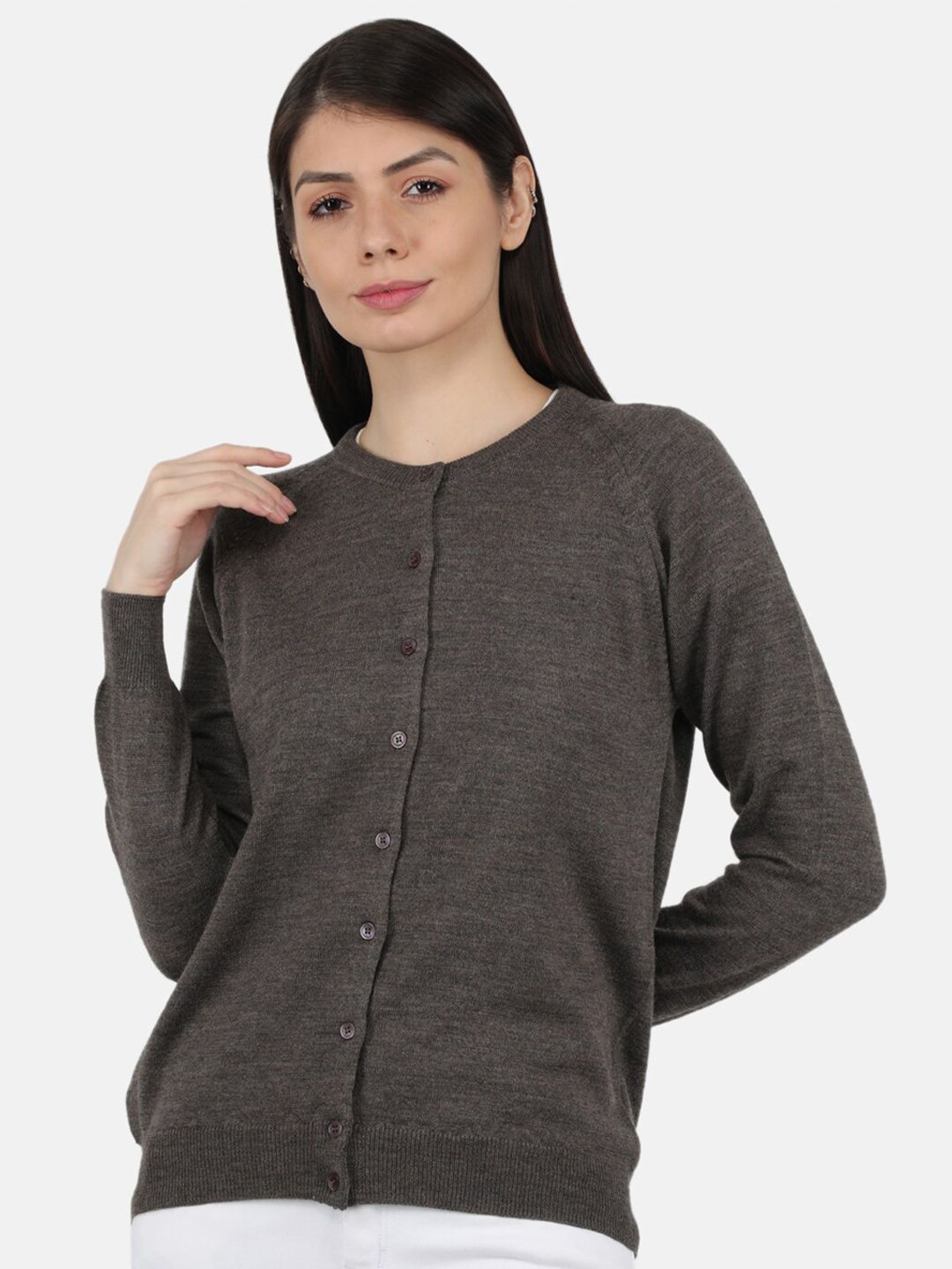 Monte Carlo Women Brown Solid Cardigan Price in India