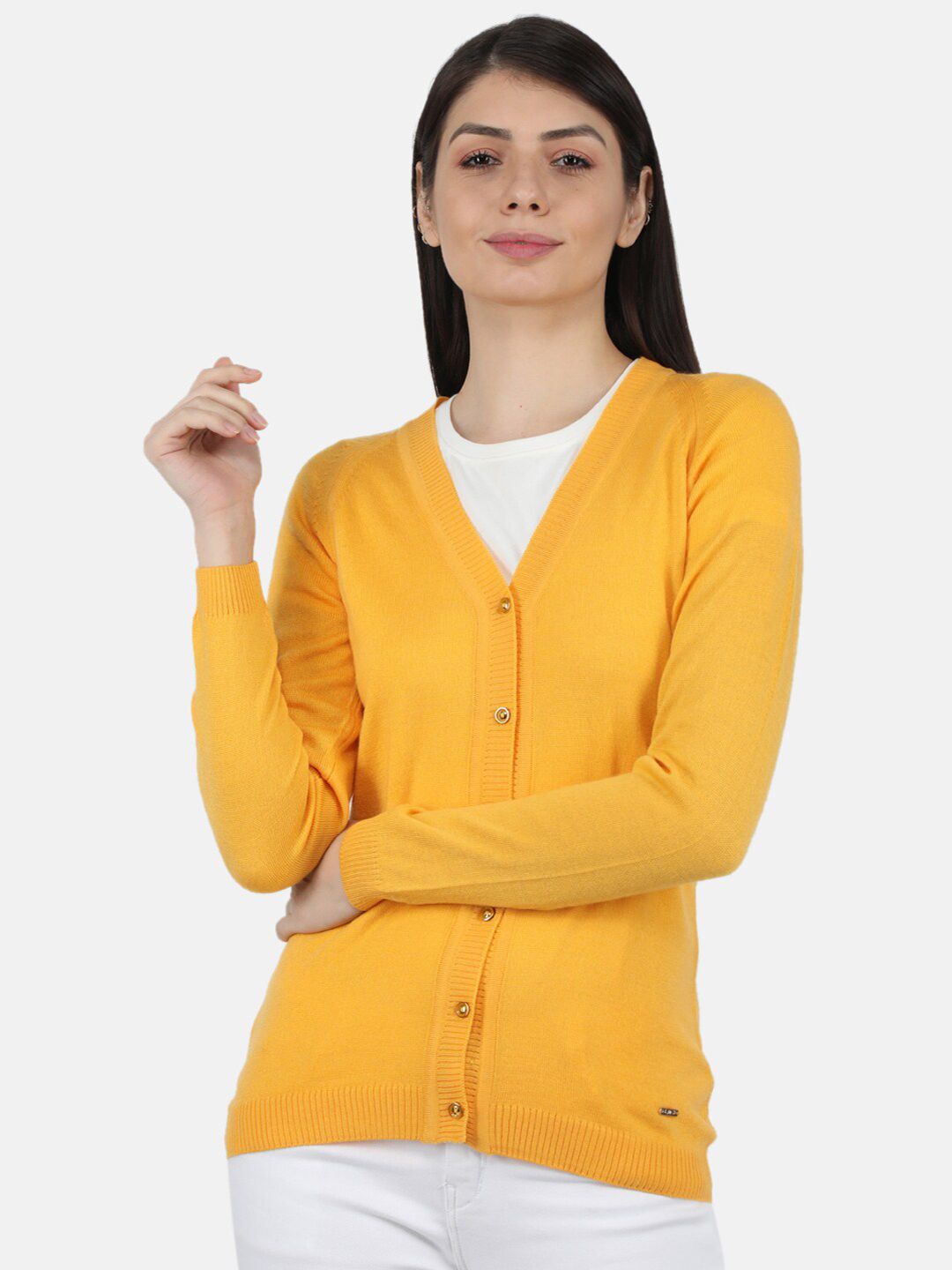 Monte Carlo Women Yellow Cardigan Price in India