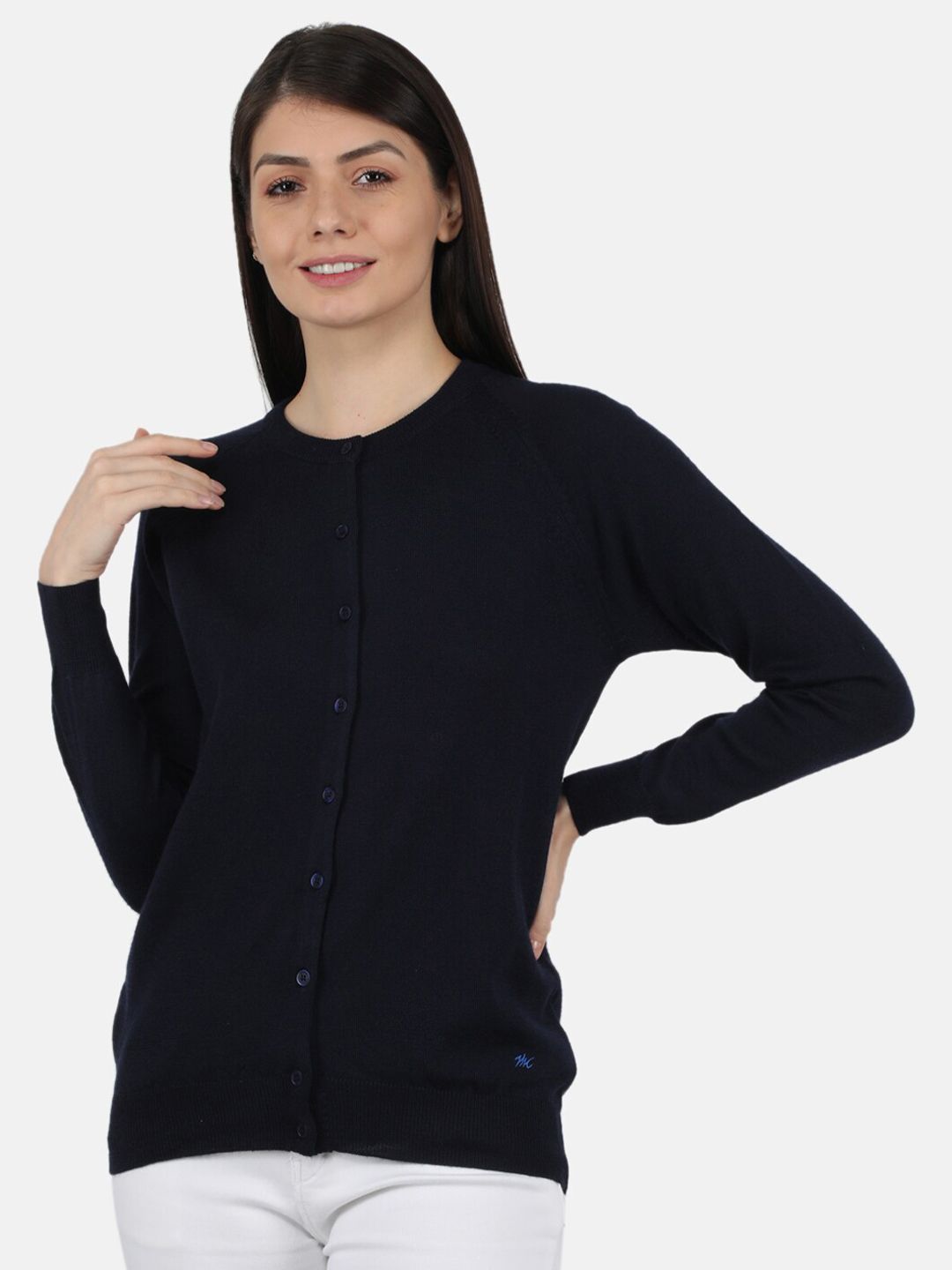 Monte Carlo Women Navy Blue Cardigan Price in India