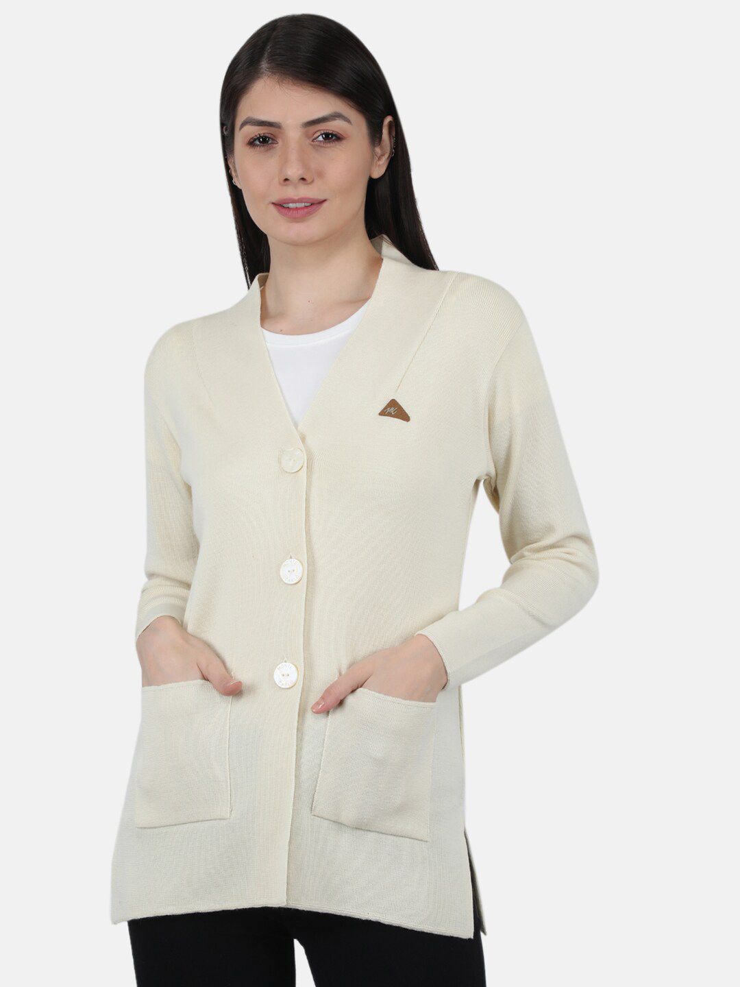 Monte Carlo Women Off White Cardigan Price in India