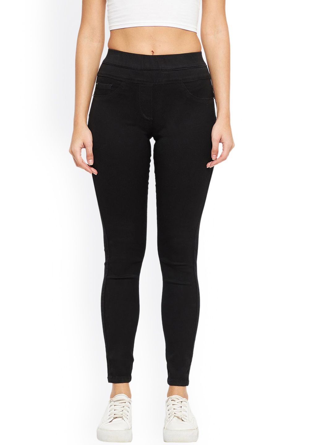 Madame Women Black Jeans Price in India