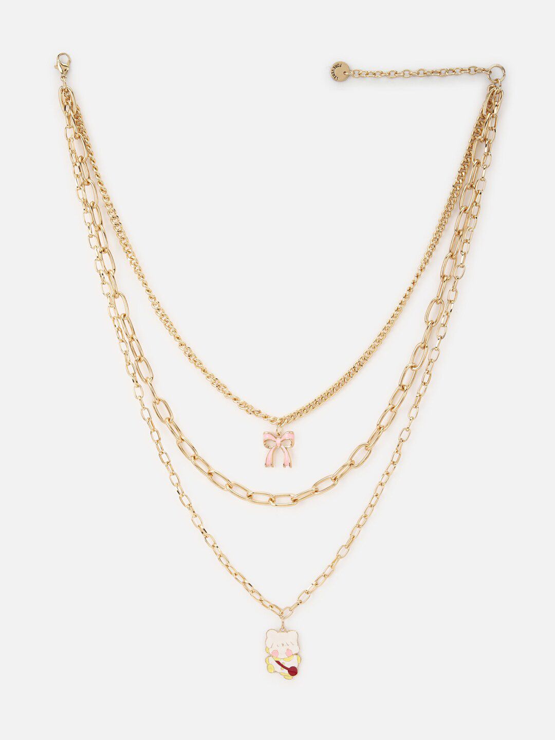 FOREVER 21 Women Gold-Toned Solid Necklace Price in India
