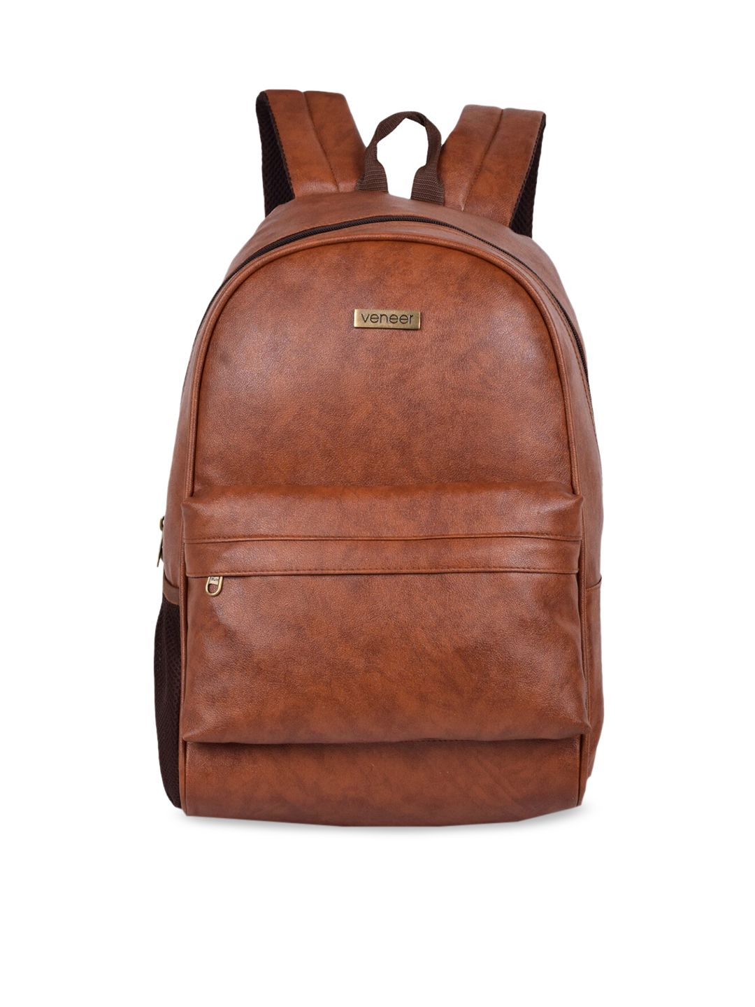 Veneer Unisex Tan Textured Backpack Price in India