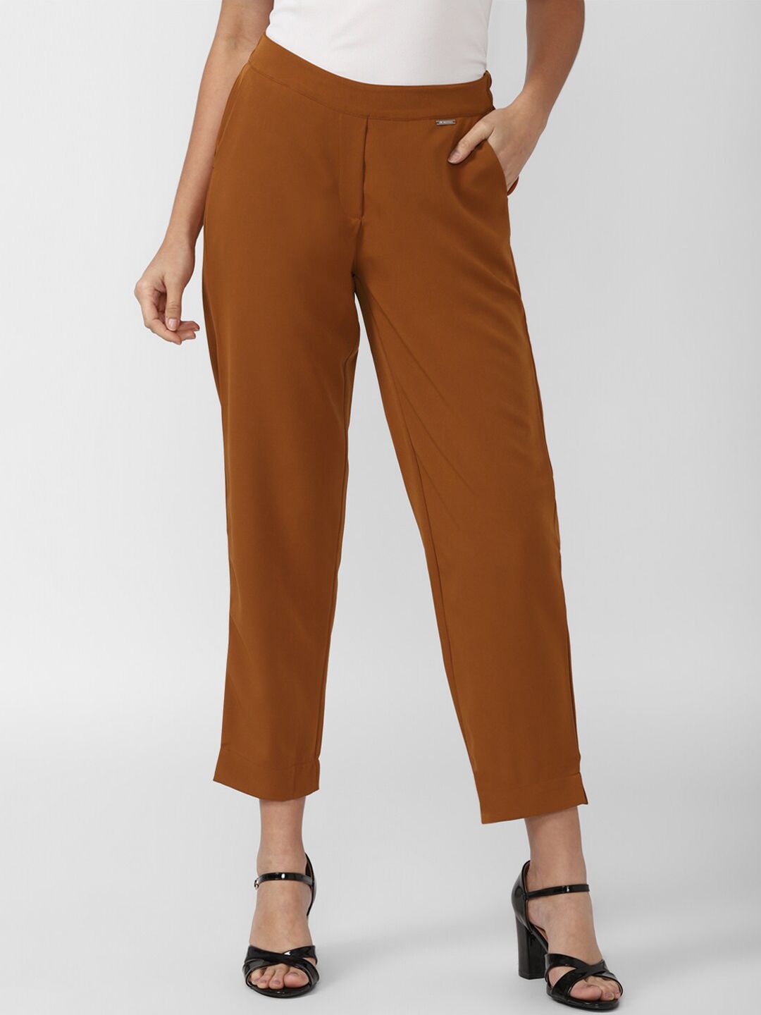 Van Heusen Woman Women Brown Trousers Price in India