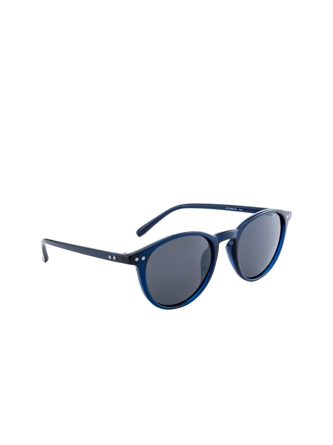 OPIUM Unisex Grey Lens & Blue Round Sunglasses with  UV Protected Lens OP-10098-C03