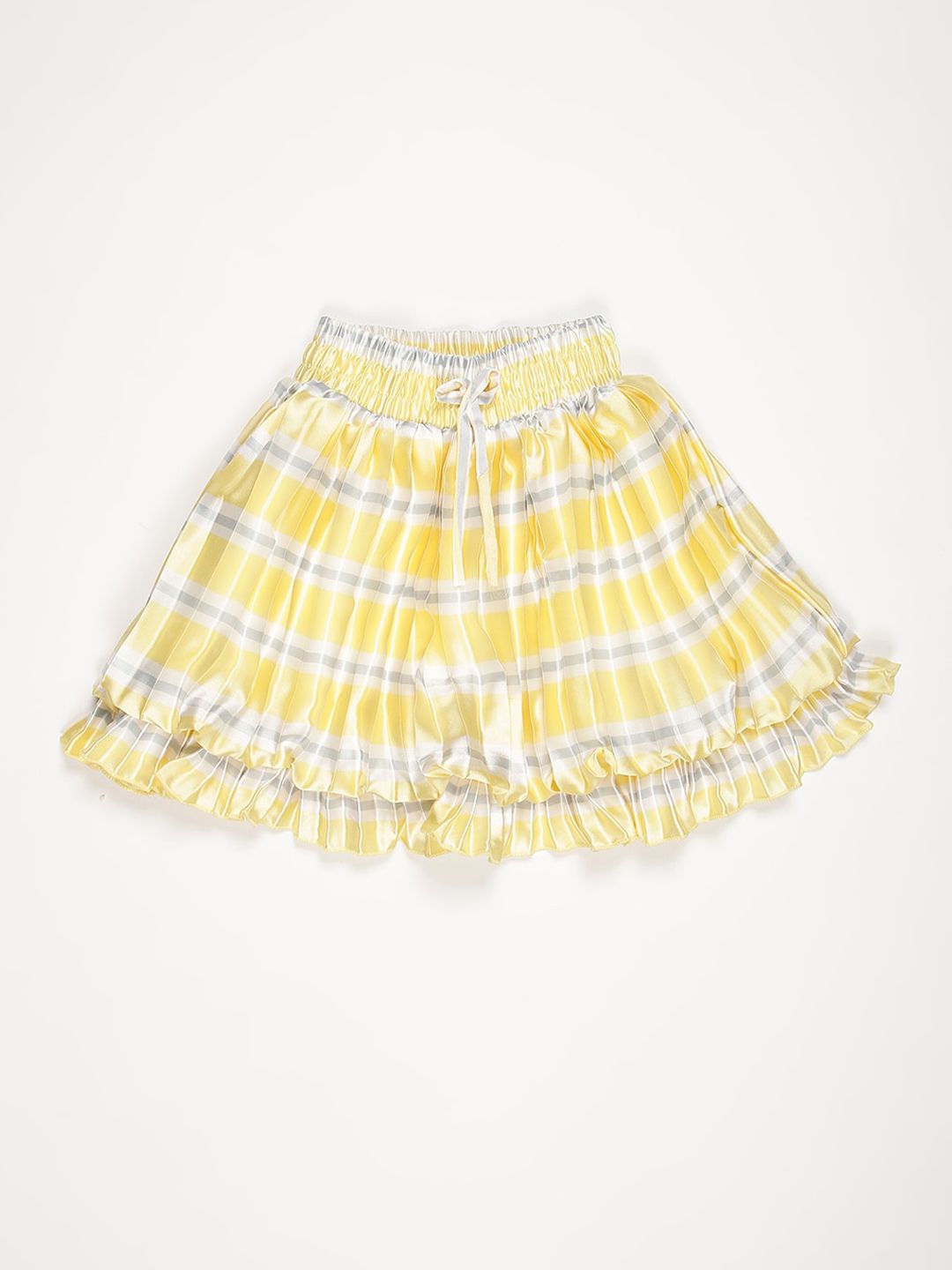 V2 Value & Variety Girls Yellow Striped Mini Skirts