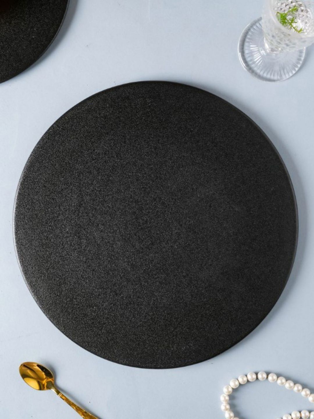 Nestasia Black Round Large Cheese Board Price in India