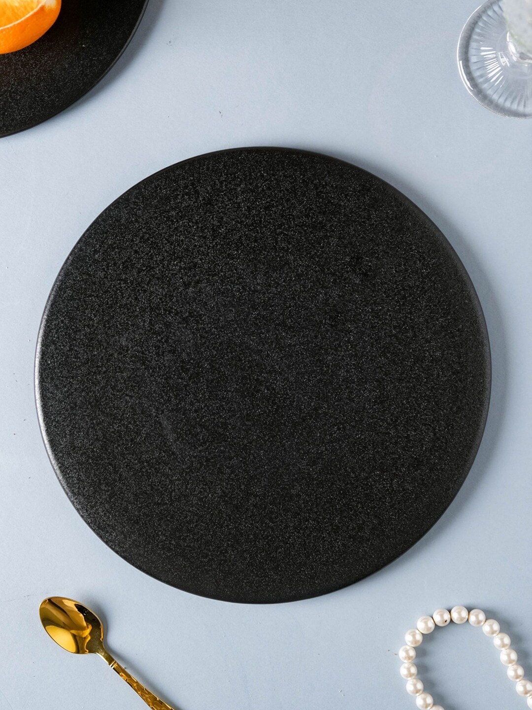 Nestasia Black Textured Ceramic Cheese Board Price in India