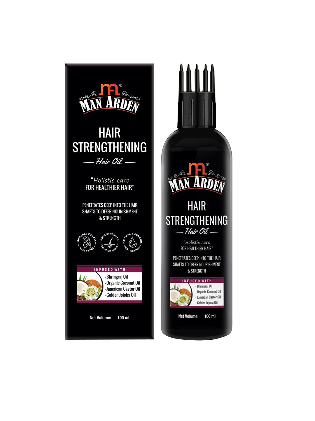 Man Arden Hair Strengthening Hair Oil With Comb Applicator 100ML