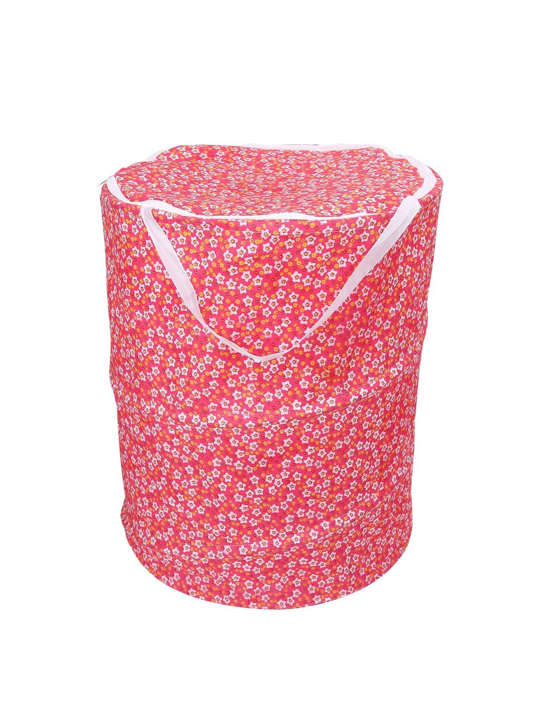 Clasiko Pink & Yellow Printed Foldable Laundry Bag Price in India