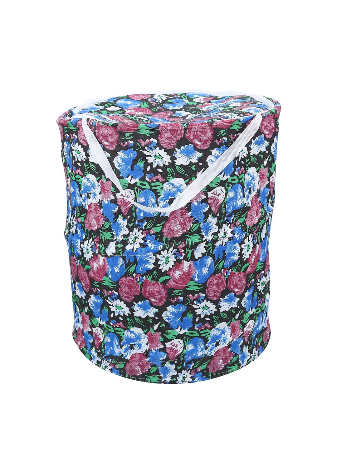 Clasiko Black & Blue Floral Printed Laundry Bag Price in India