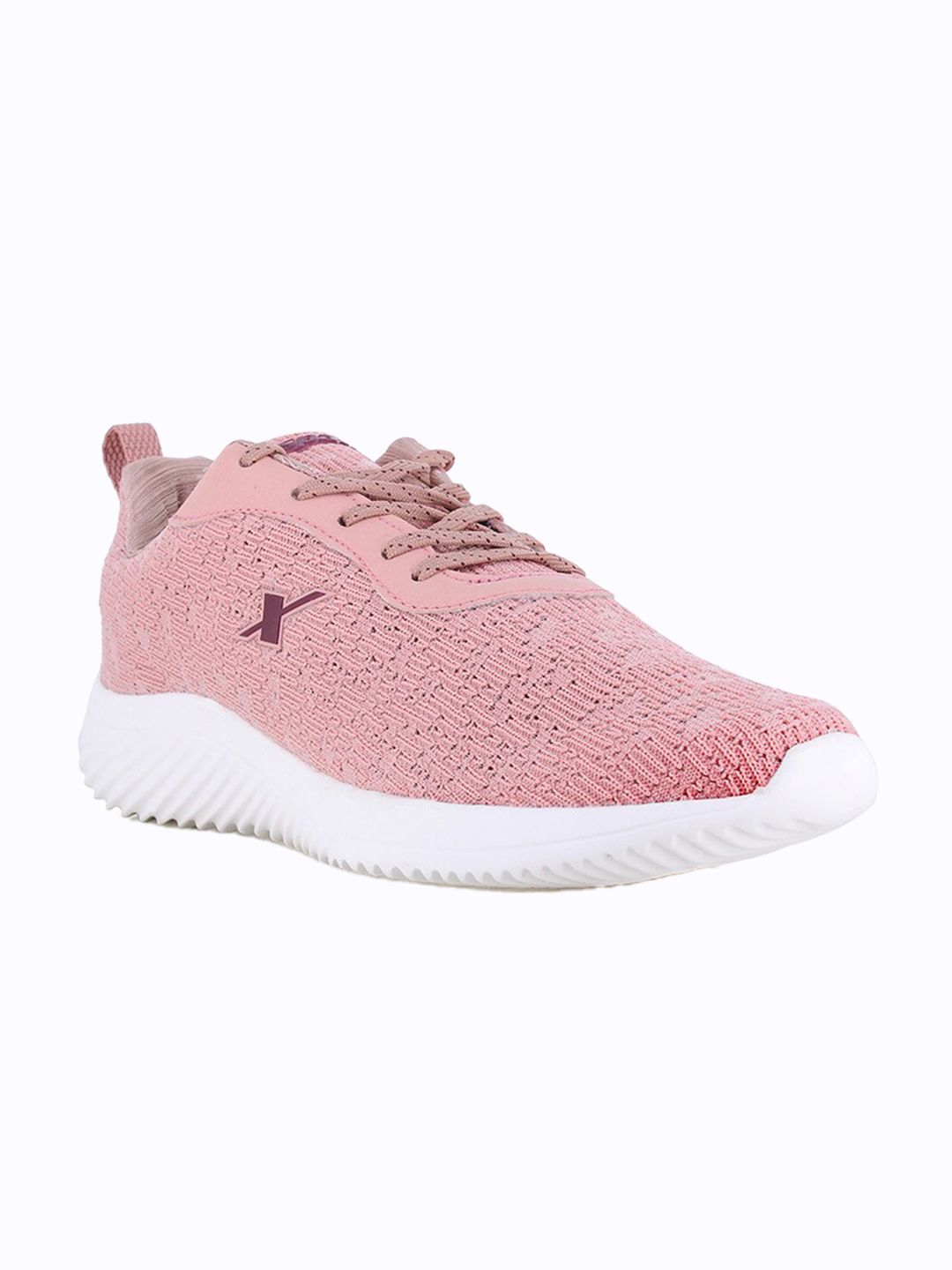 Sparx Women Peach-Coloured Textile Running Non-Marking Shoes Price in India