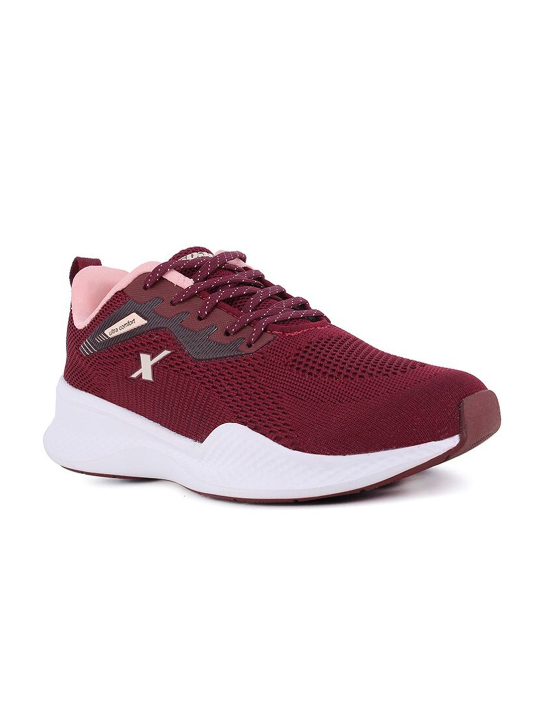 Sparx Women Maroon Textile Running Non-Marking Shoes Price in India