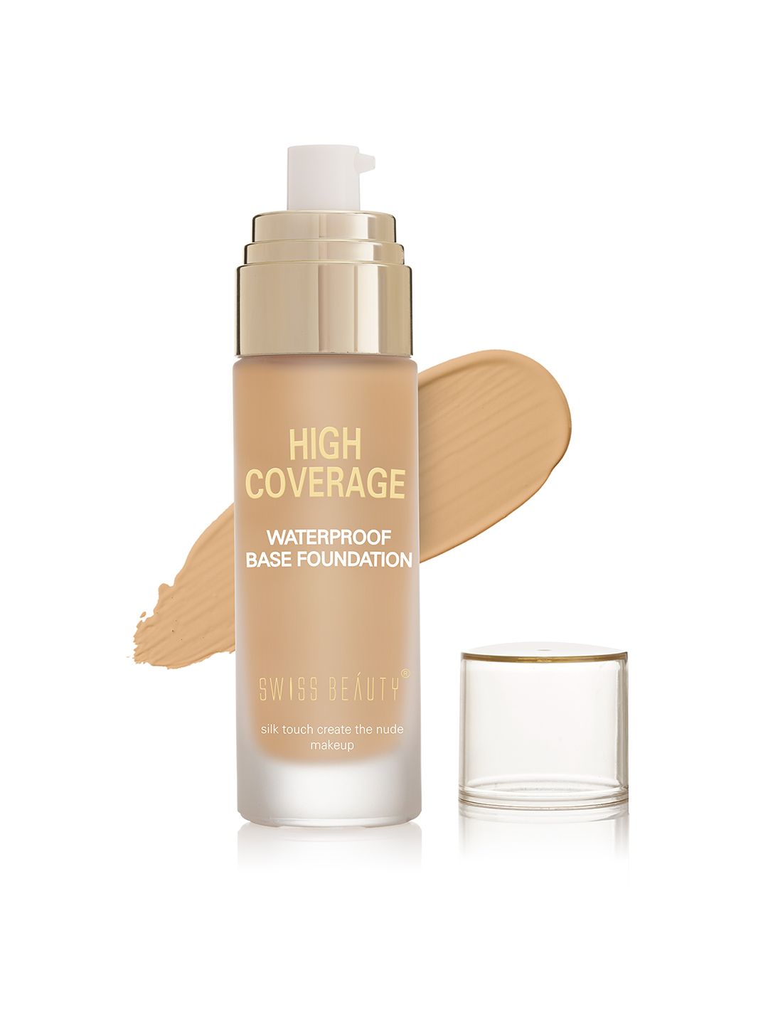 SWISS BEAUTY High Coverage Waterproof Base Foundation with Niacinamide - Natural Buff 55 g
