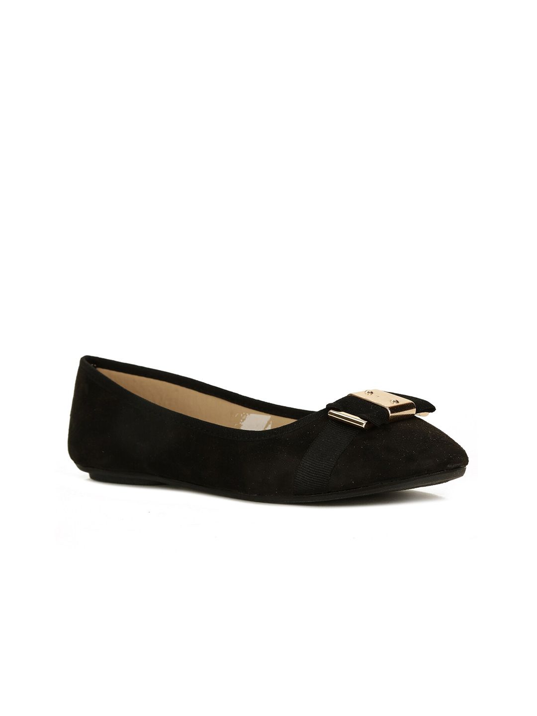 Bata Women Black Ballerinas Flats with Buckles