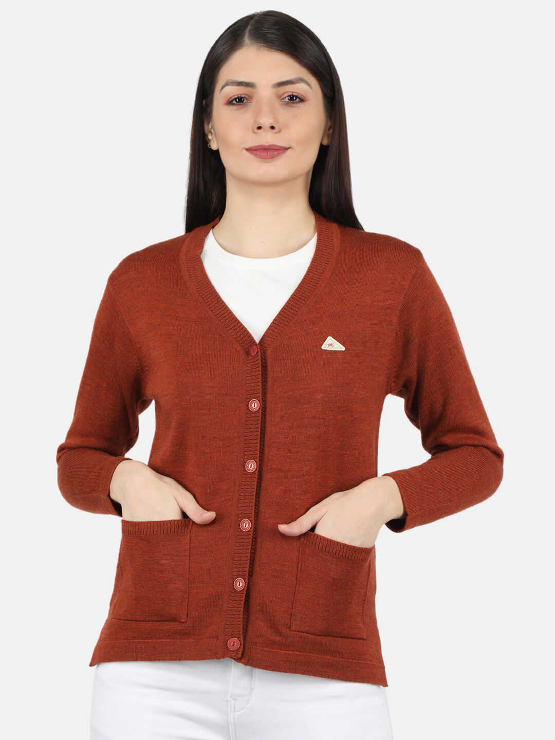 Monte Carlo Women Rust Cardigan Price in India