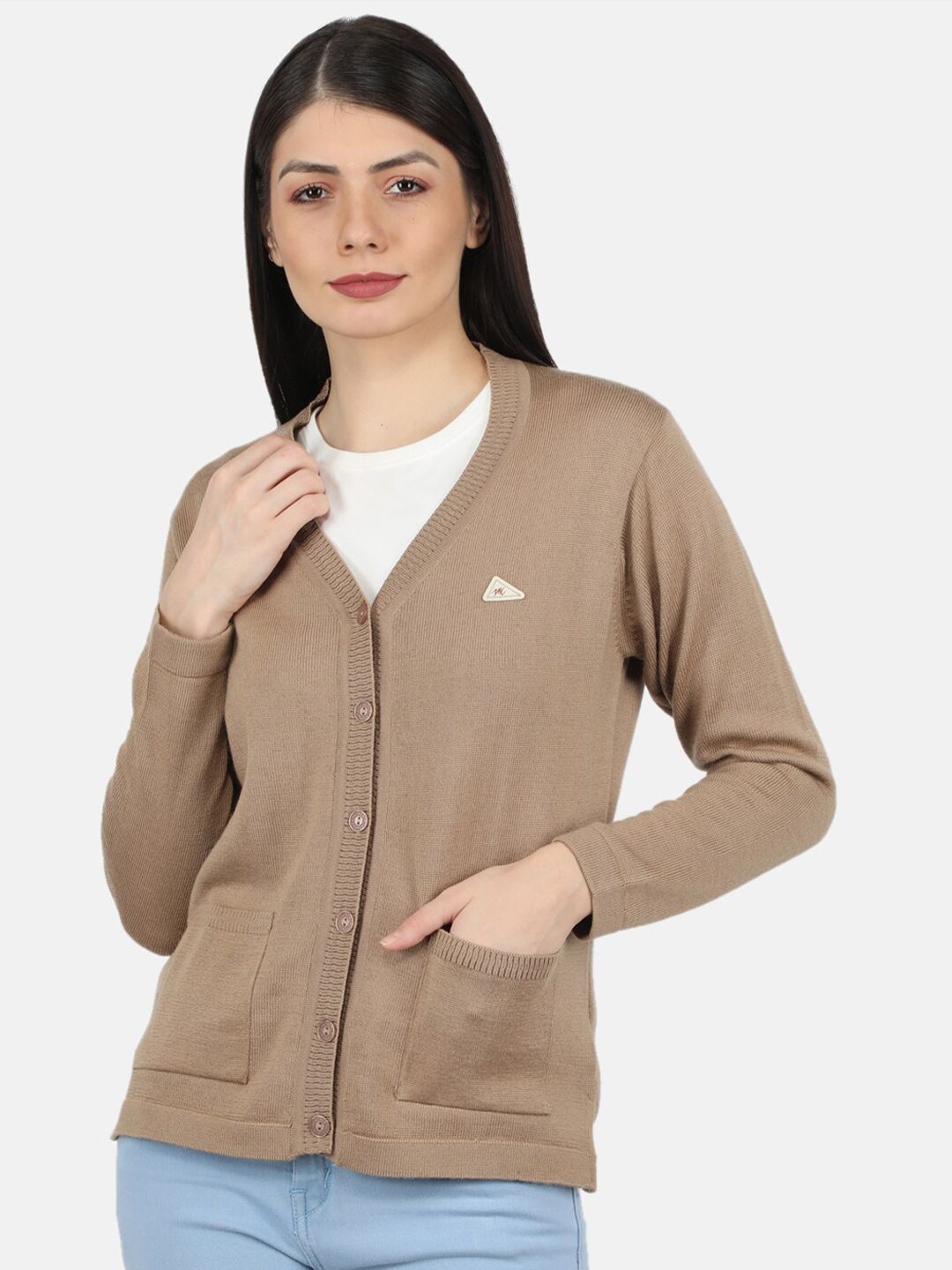 Monte Carlo Women Beige Cardigan Price in India