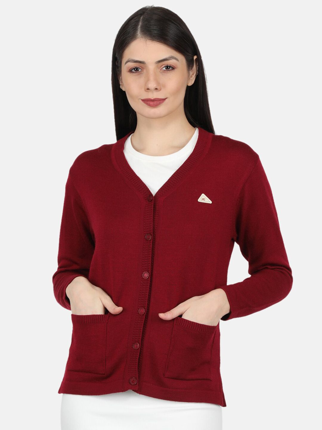 Monte Carlo Women Maroon Cardigan Price in India