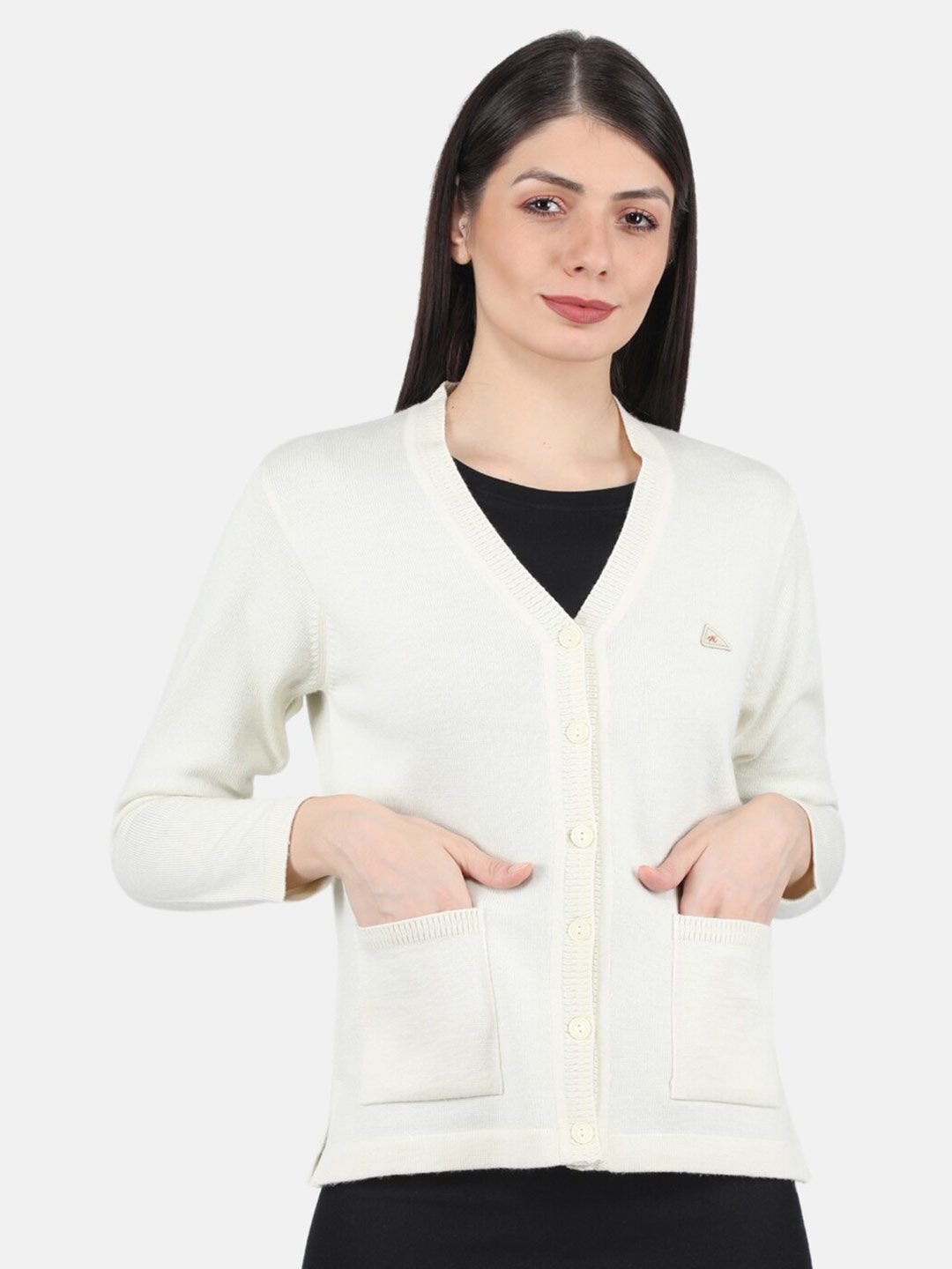 Monte Carlo Women Off White Cardigan Price in India