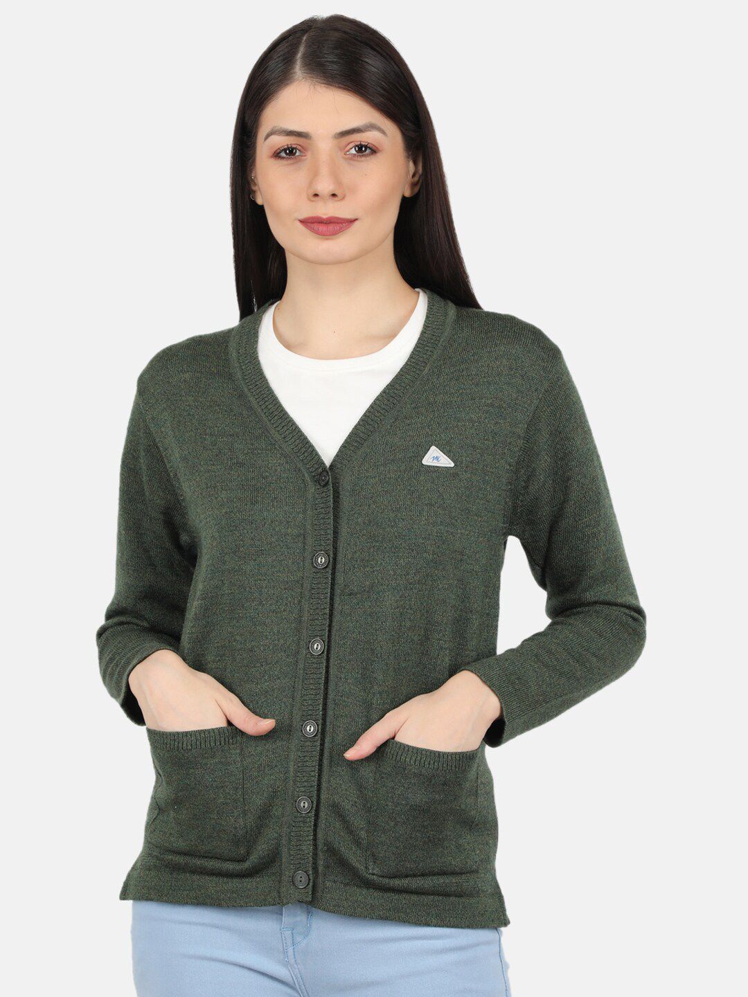 Monte Carlo Women Olive Green Cardigan Price in India