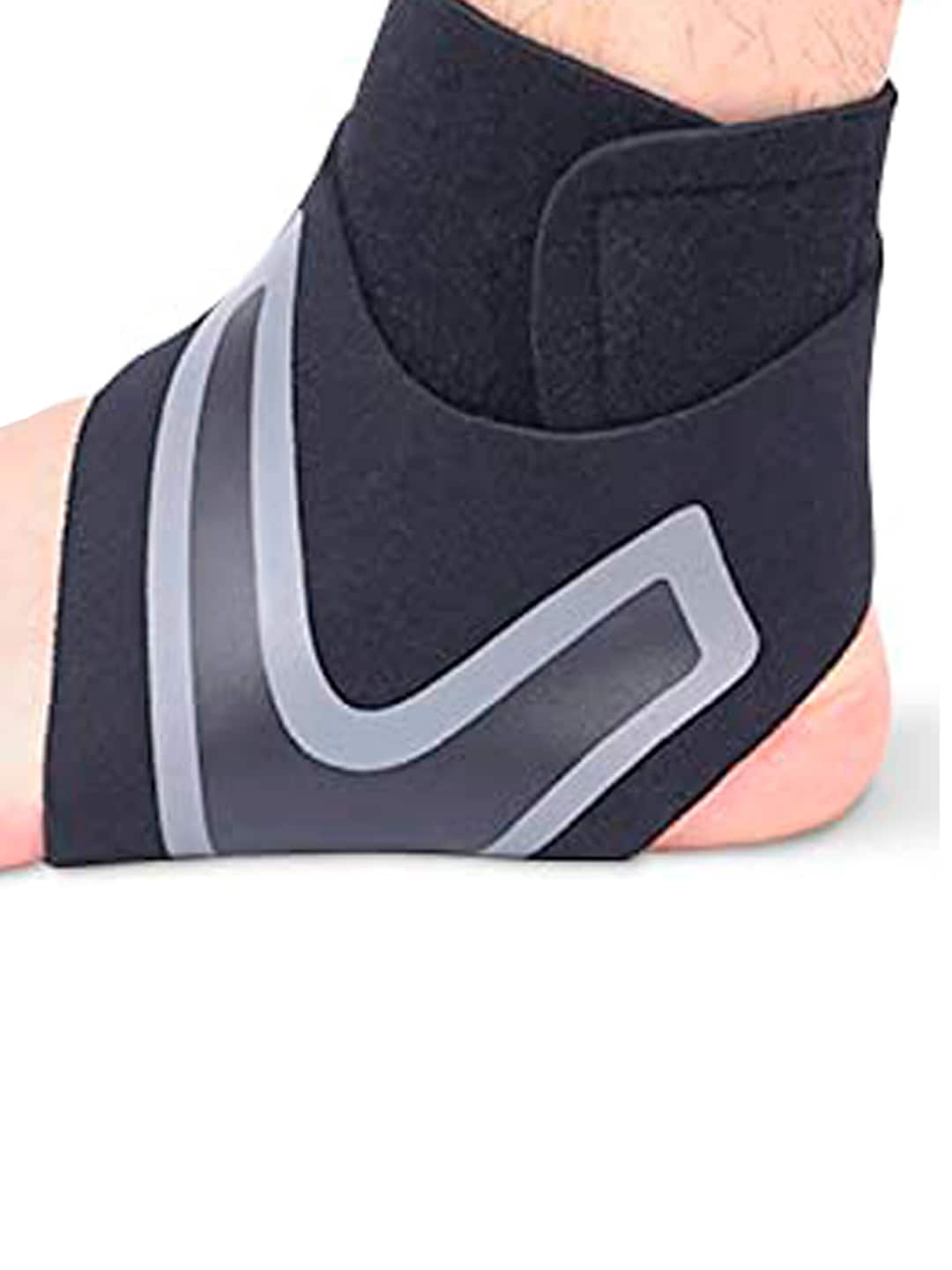 BOLDFIT Black & Grey Ankle Support Wrap for Pain Relief Compression Brace for Injuries Price in India