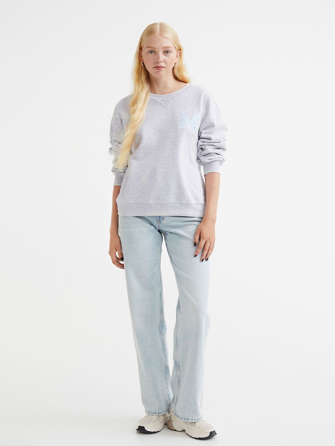 H&M Women Grey Sweatshirt Price in India