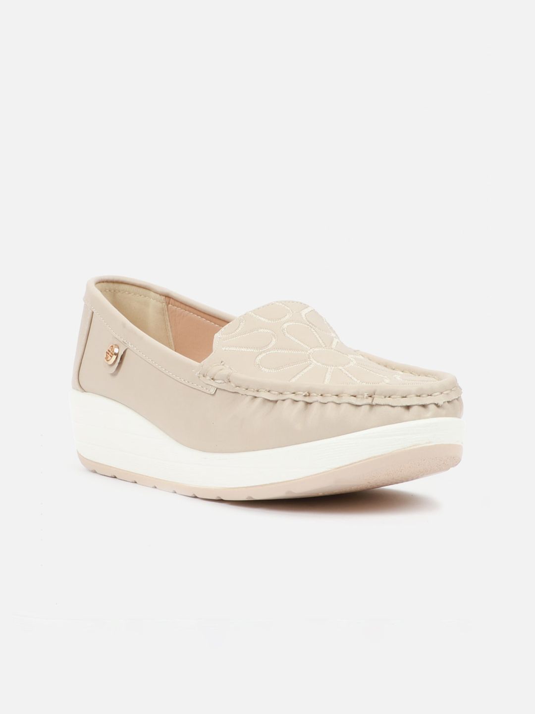 Carlton London Women Beige Driving Shoes Price in India