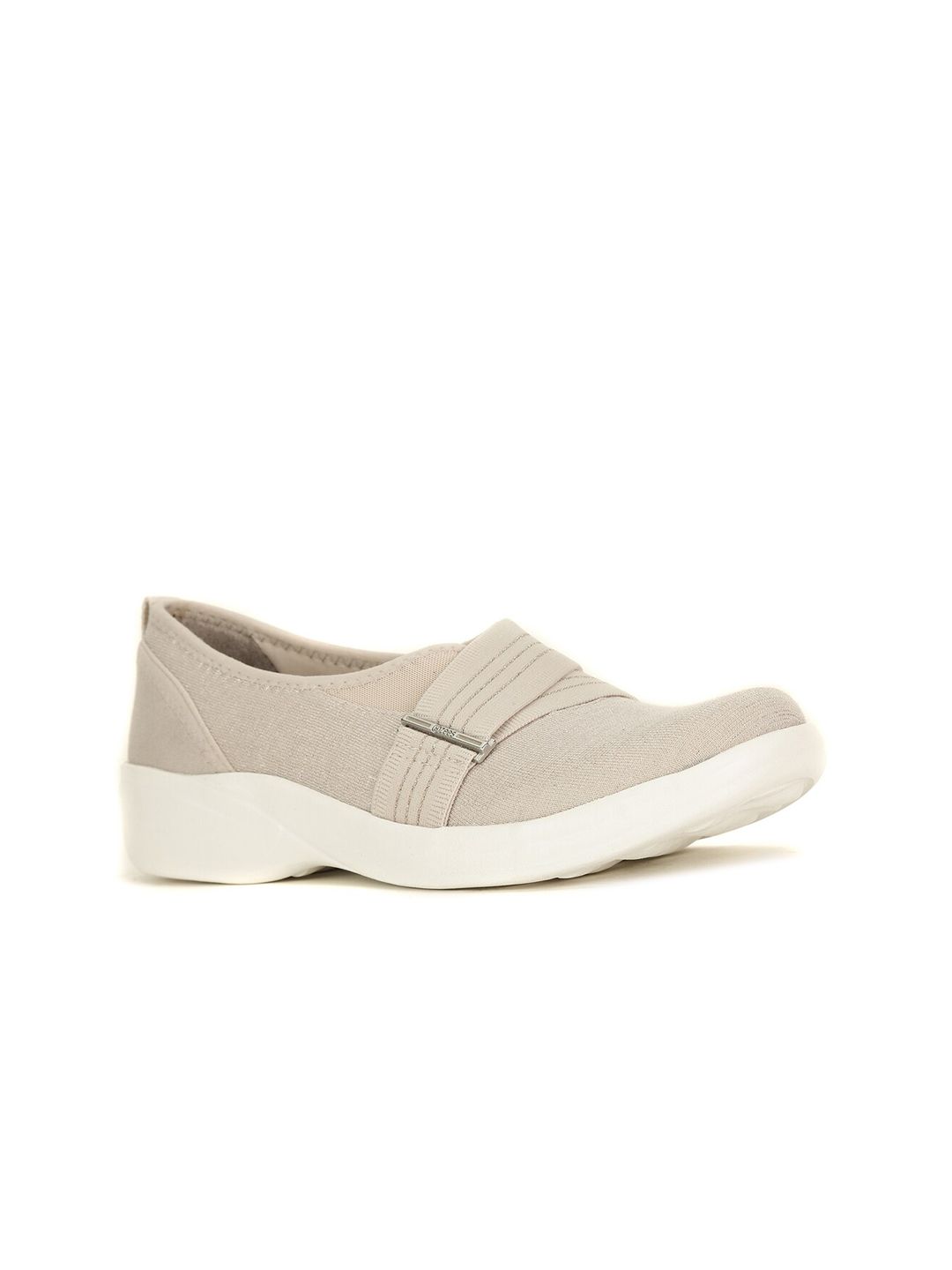 Naturalizer Women Off White Woven Design Slip-On Sneakers Price in India
