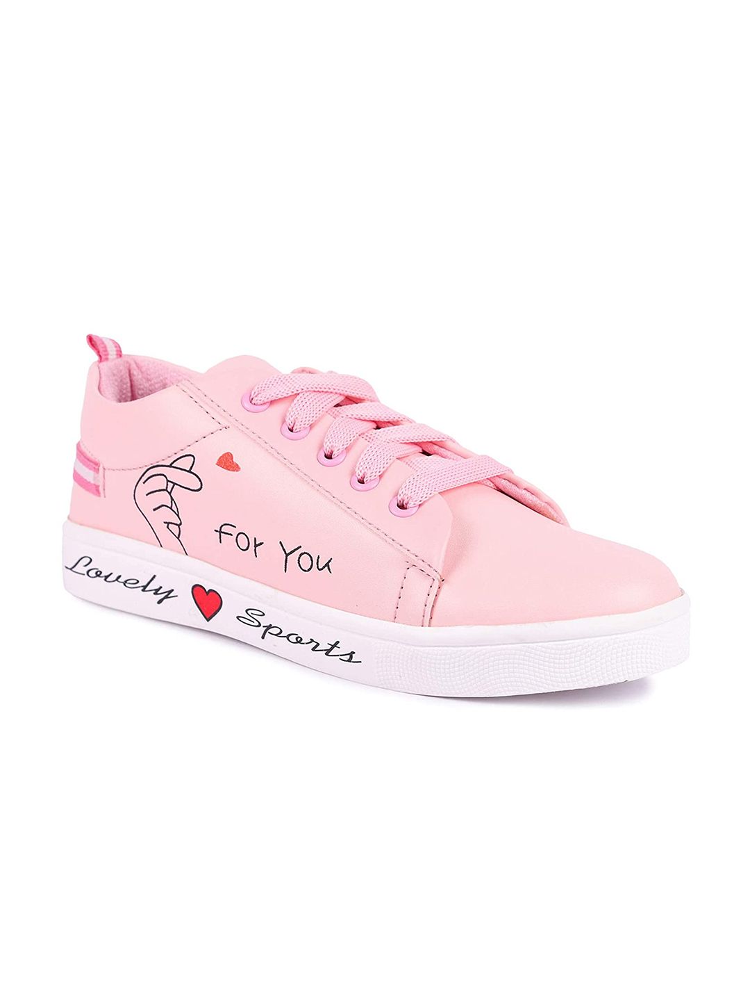 BEONZA Women Pink Printed Sneakers Price in India