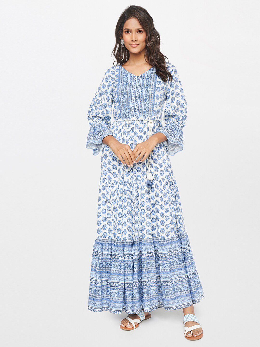 itse Blue Floral Midi Dress Price in India