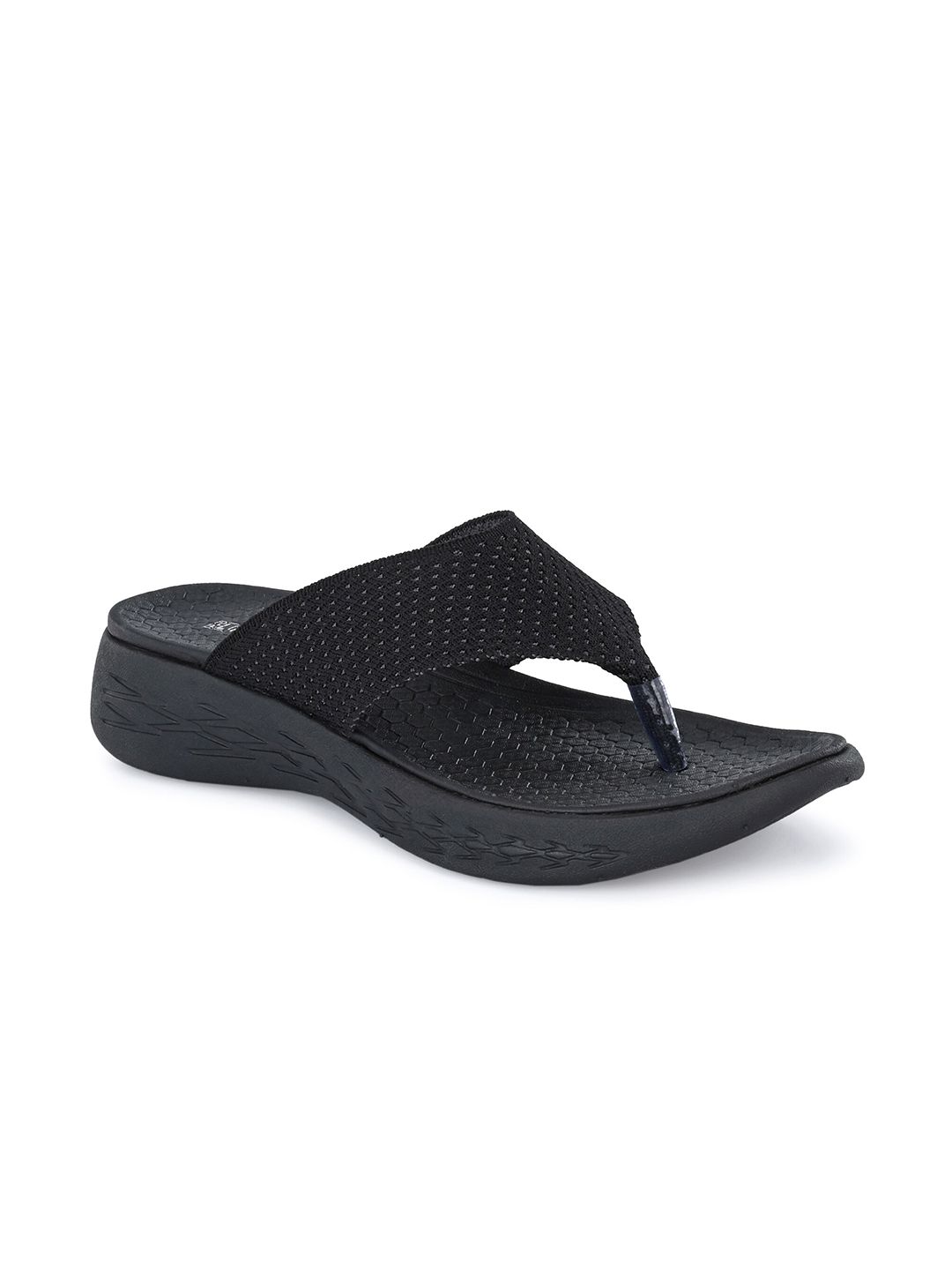 El Paso Women Black Thong Flip-Flops Price in India