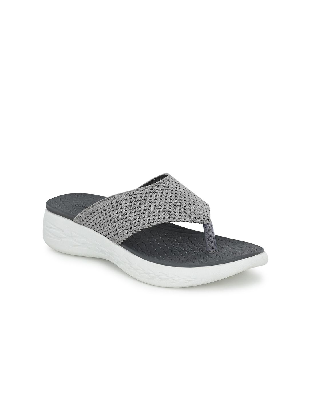 El Paso Women Grey & White Slip-On Price in India