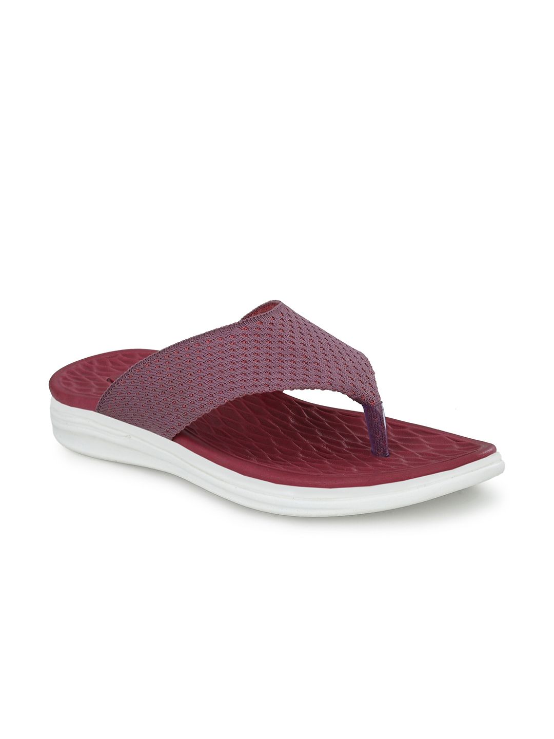 El Paso Women Maroon & White Slip-On Price in India