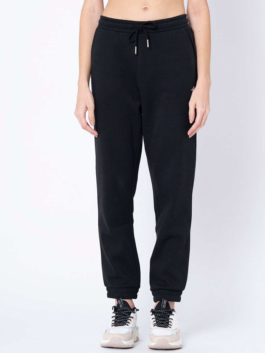 Mode by Red Tape Women Black Solid Joggers Price in India