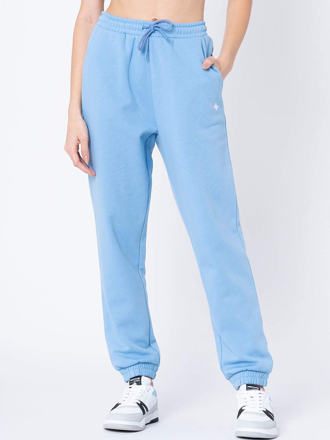 Mode by Red Tape Women Blue Solid Joggers Price in India