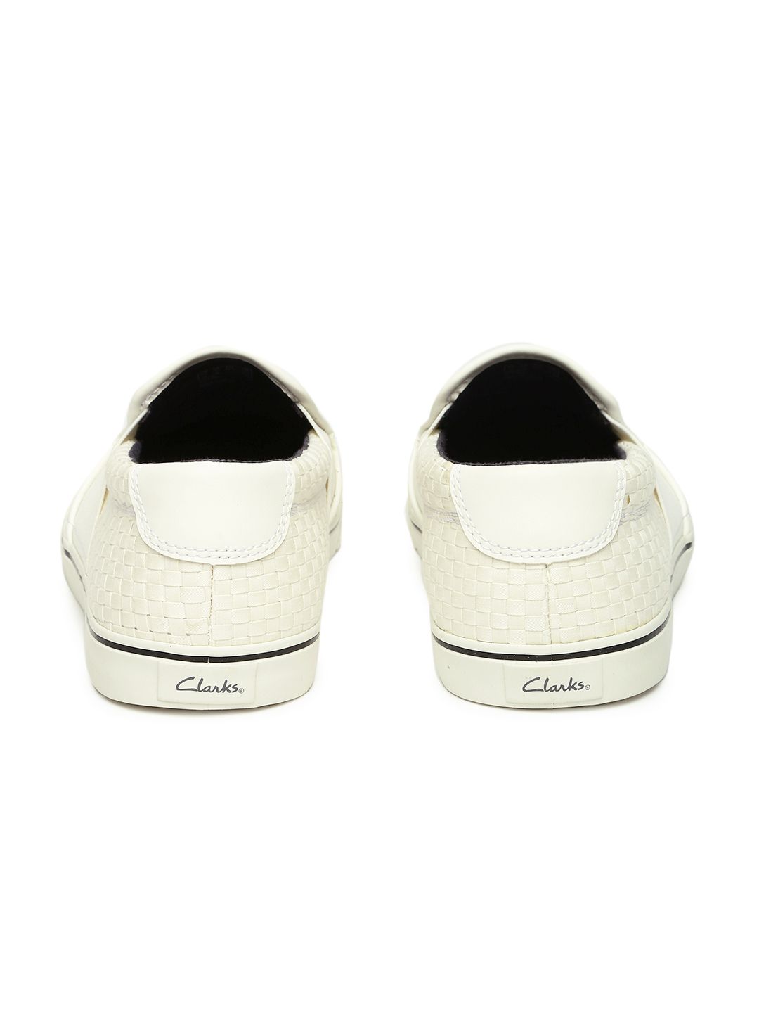 Buy Clarks Men White Slip-On Gosling Step Sneakers - Casual  display picture 1