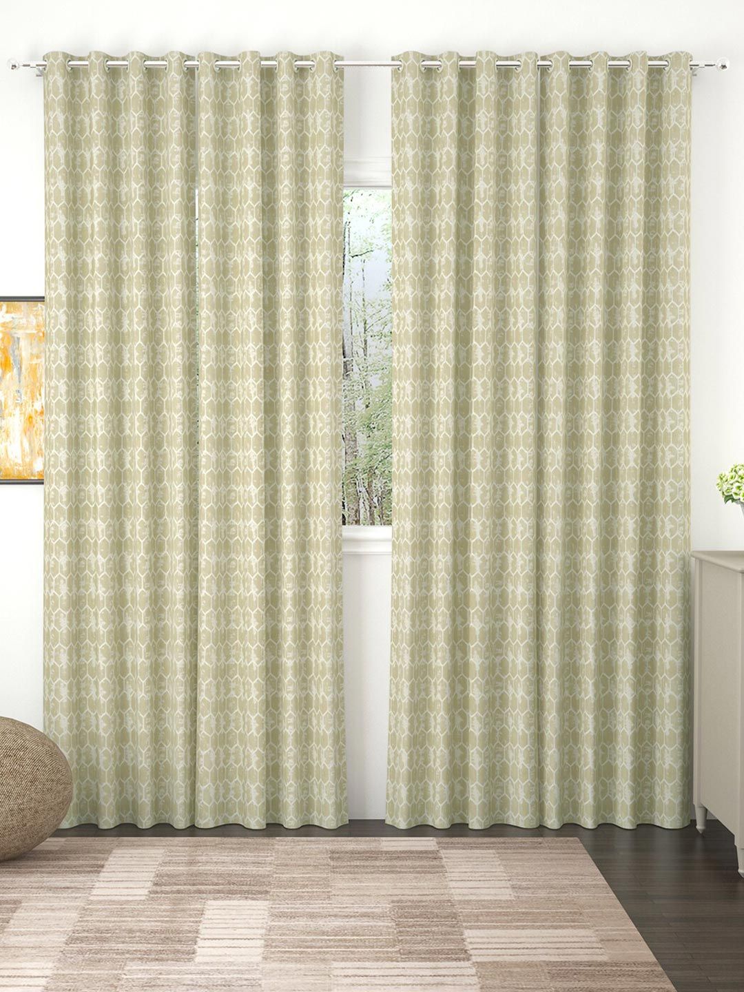 Story@home Unisex Beige Curtains and Sheers Price in India