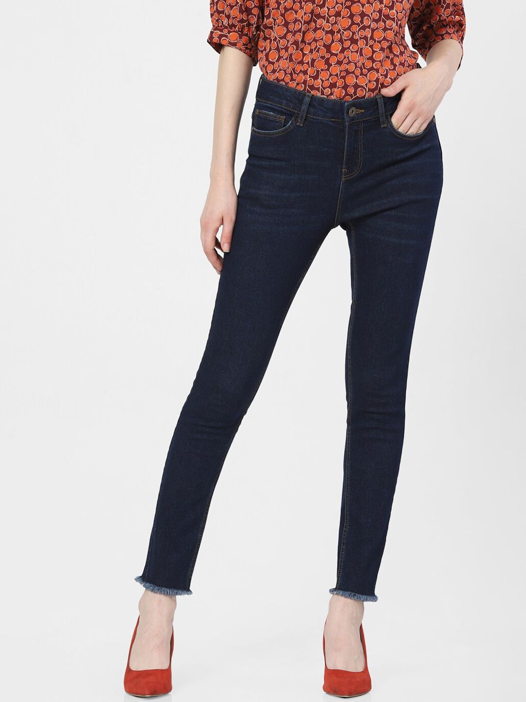 Vero Moda Women Blue High-Rise Stretchable Jeans Price in India