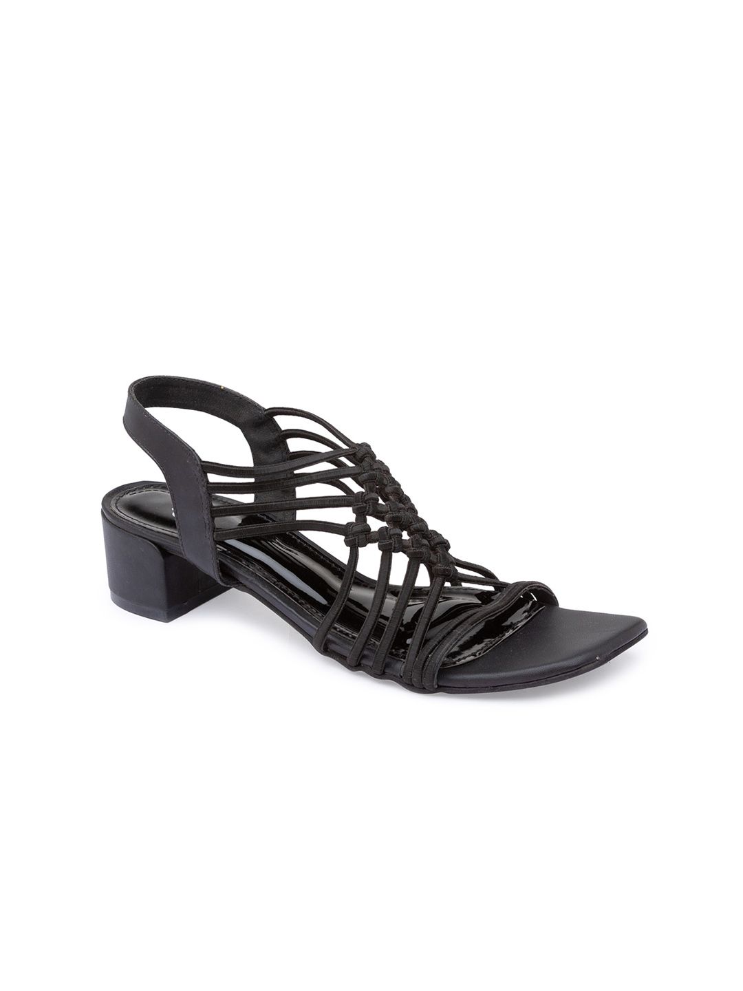 Sole To Soul Women Black Block Sandals Price in India