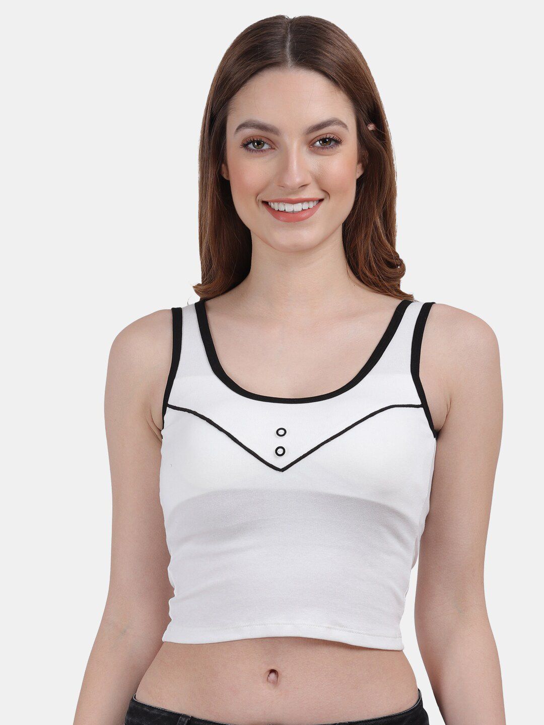 Amour Secret White & Black Sports Bra Price in India