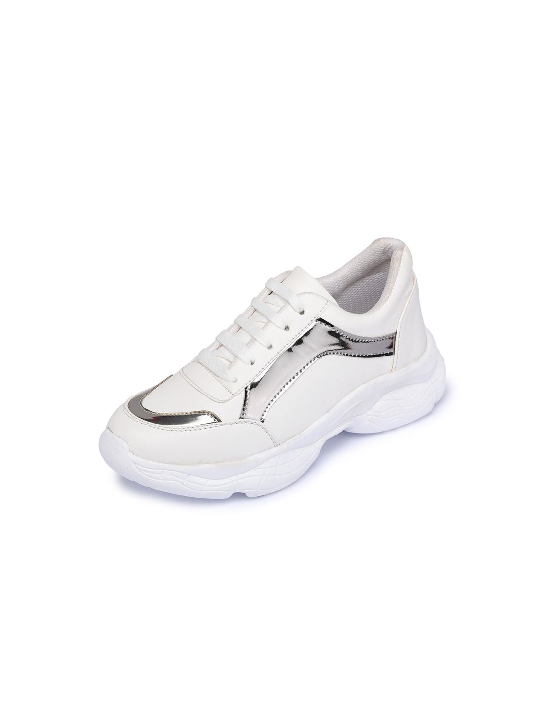 BOOTCO Women White Solid Casual Sneakers Price in India